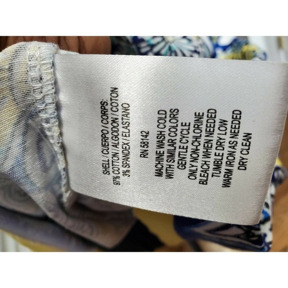 London Times Women's Multicolor Cotton Sleeveless Round Neck Knee Length Dress 6 - Picture 9 of 10